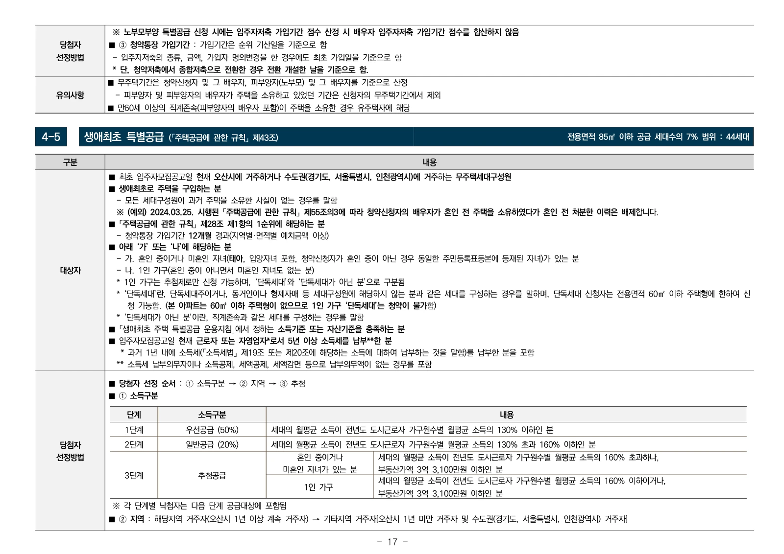2단지 입주자모집공고 17쪽